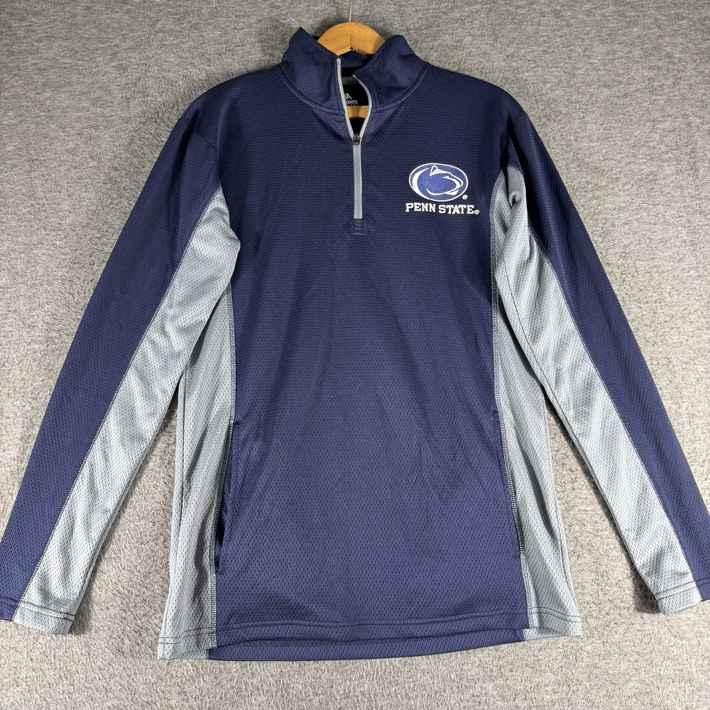 Penn State Nittany Lions 1/4 Zip Pullover Lightweight Jacket Blue Men's S Pocket
